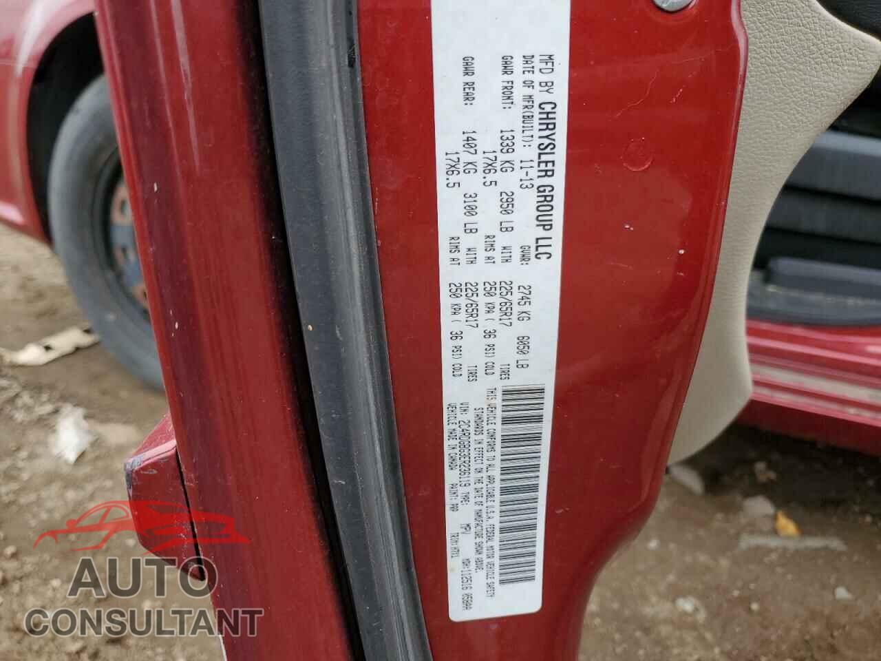 DODGE CARAVAN 2014 - 2C4RDGBG3ER236119