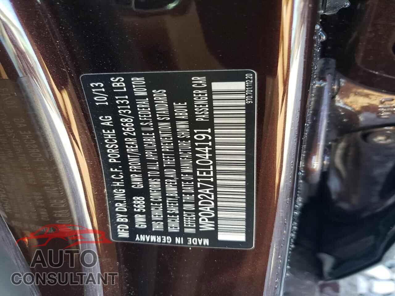 PORSCHE PANAMERA 2014 - WP0AD2A71EL044191
