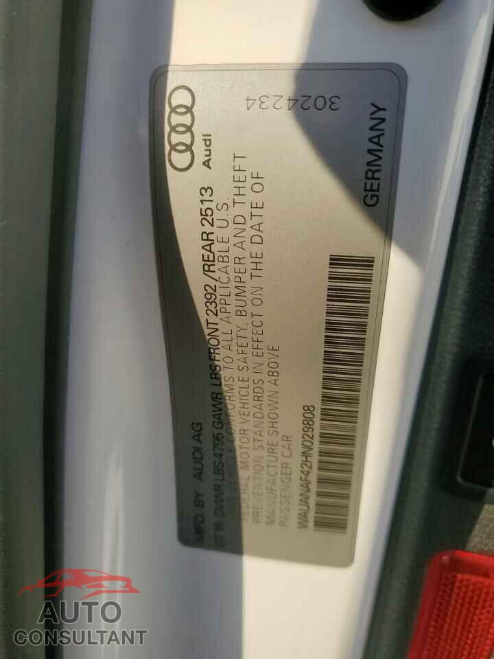 AUDI A4 2017 - WAUANAF42HN029808