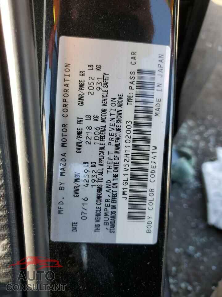 MAZDA 6 2017 - JM1GL1V52H1102003