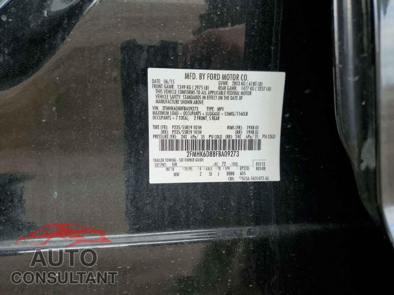FORD FLEX 2015 - 2FMHK6D88FBA09273
