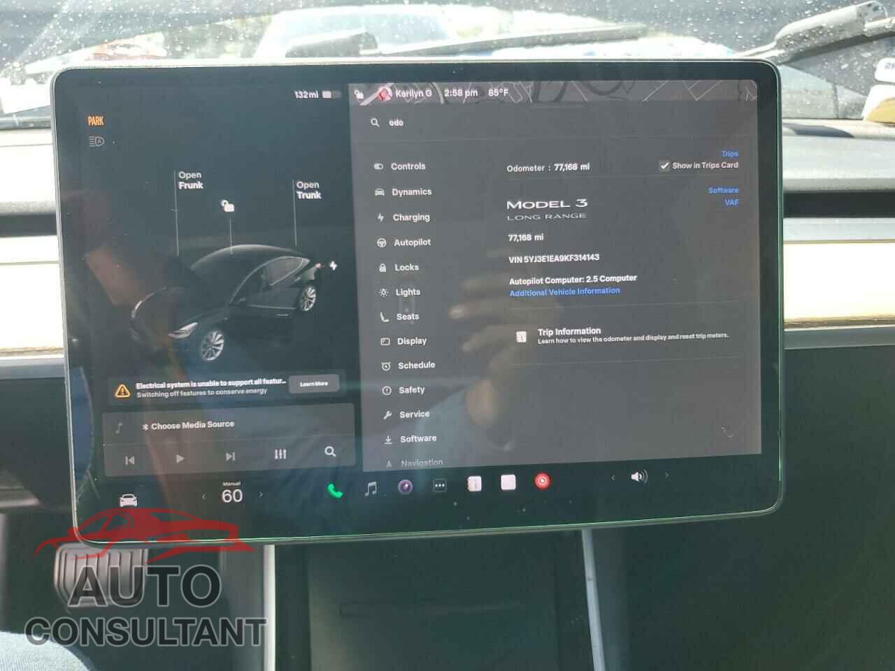 TESLA MODEL 3 2019 - 5YJ3E1EA9KF314143