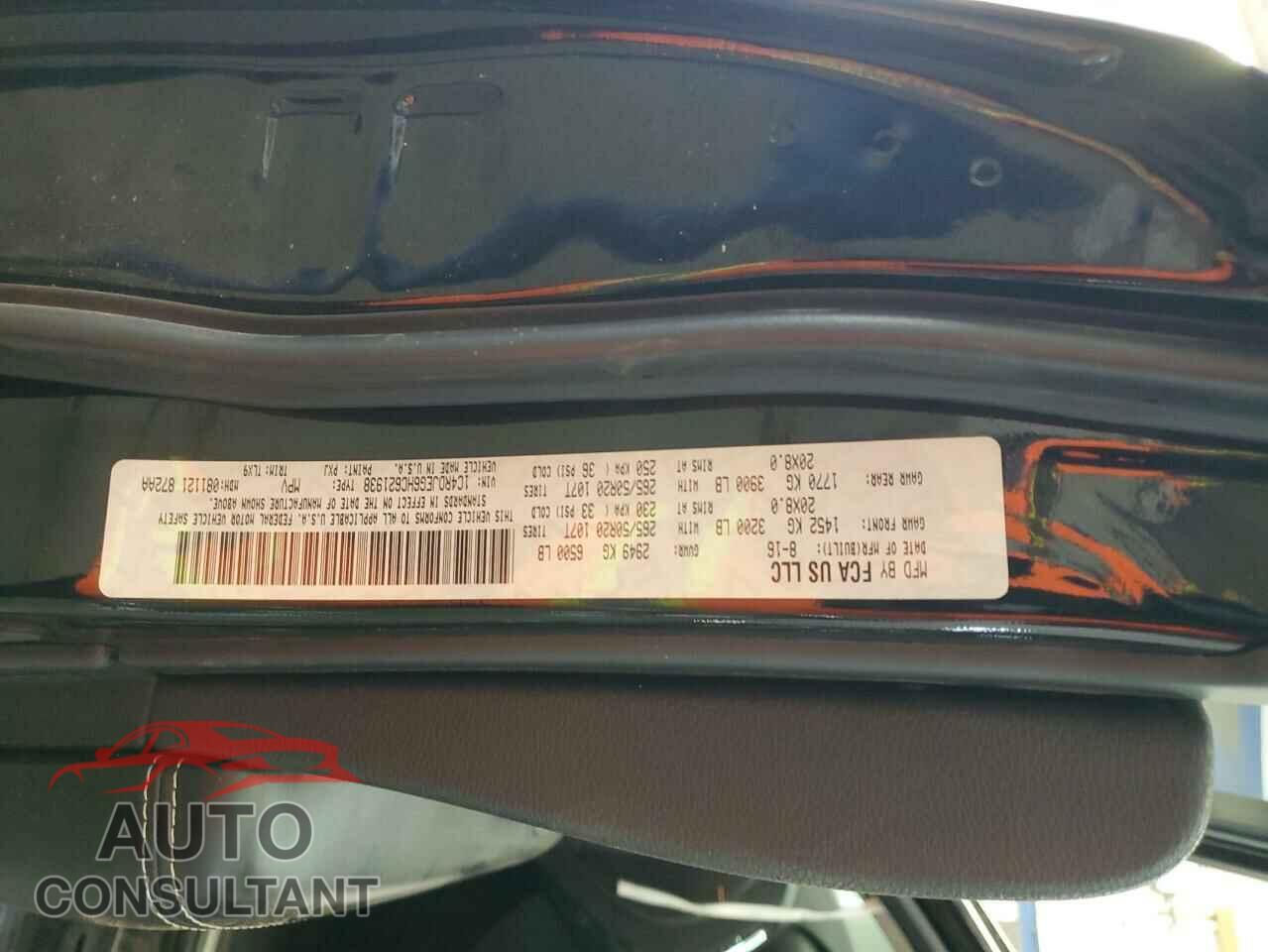 DODGE DURANGO 2017 - 1C4RDJEG6HC621938