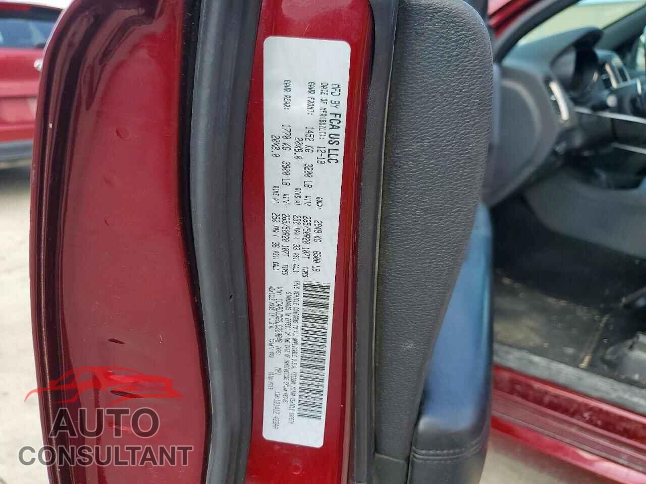 DODGE DURANGO 2020 - 1C4RDJDG2LC220848