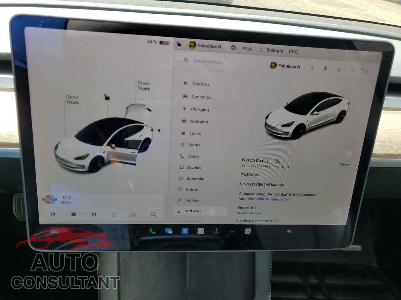 TESLA MODEL 3 2021 - 5YJ3E1EA3MF848645