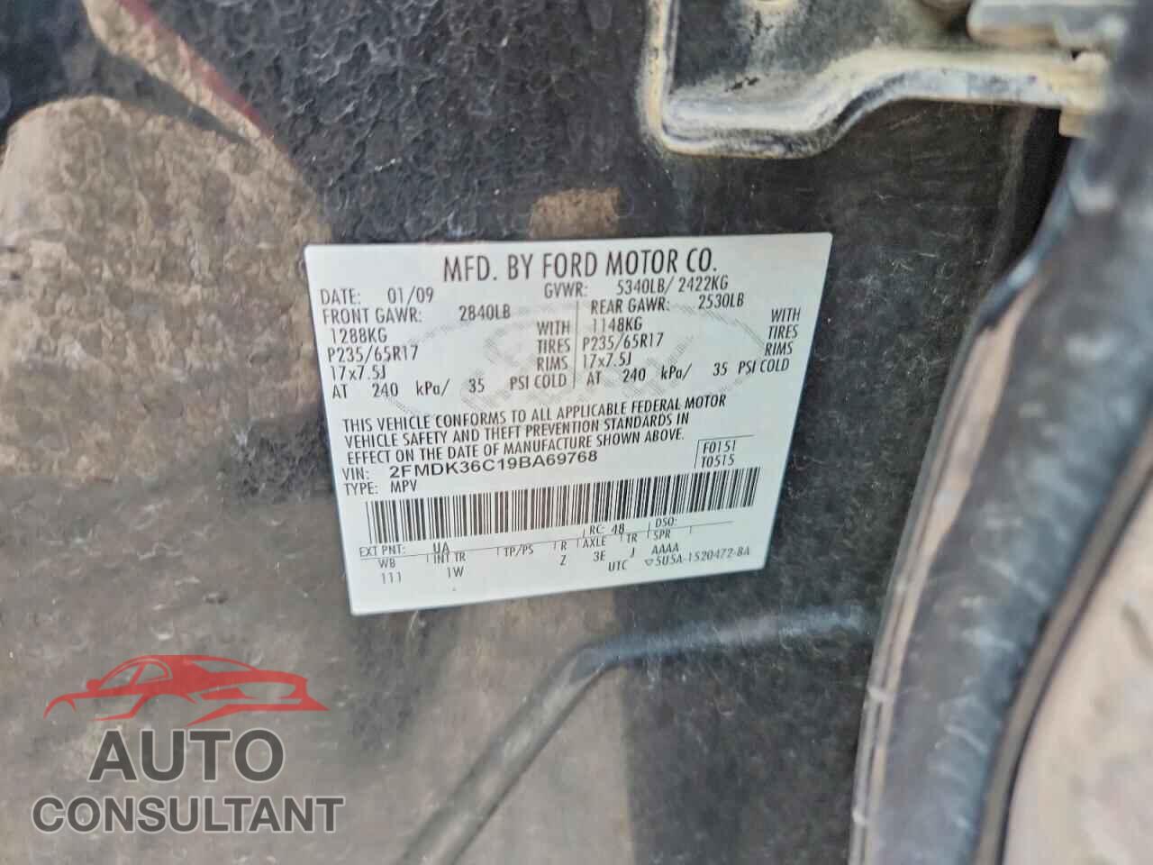 FORD EDGE 2009 - 2FMDK36C19BA69768