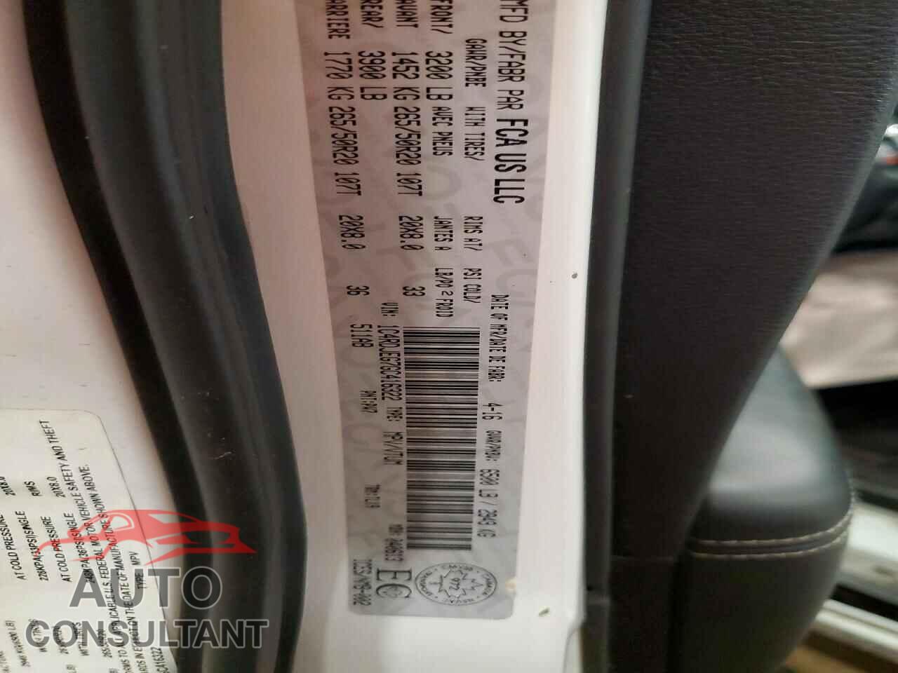 DODGE DURANGO 2016 - 1C4RDJEG7GC416322