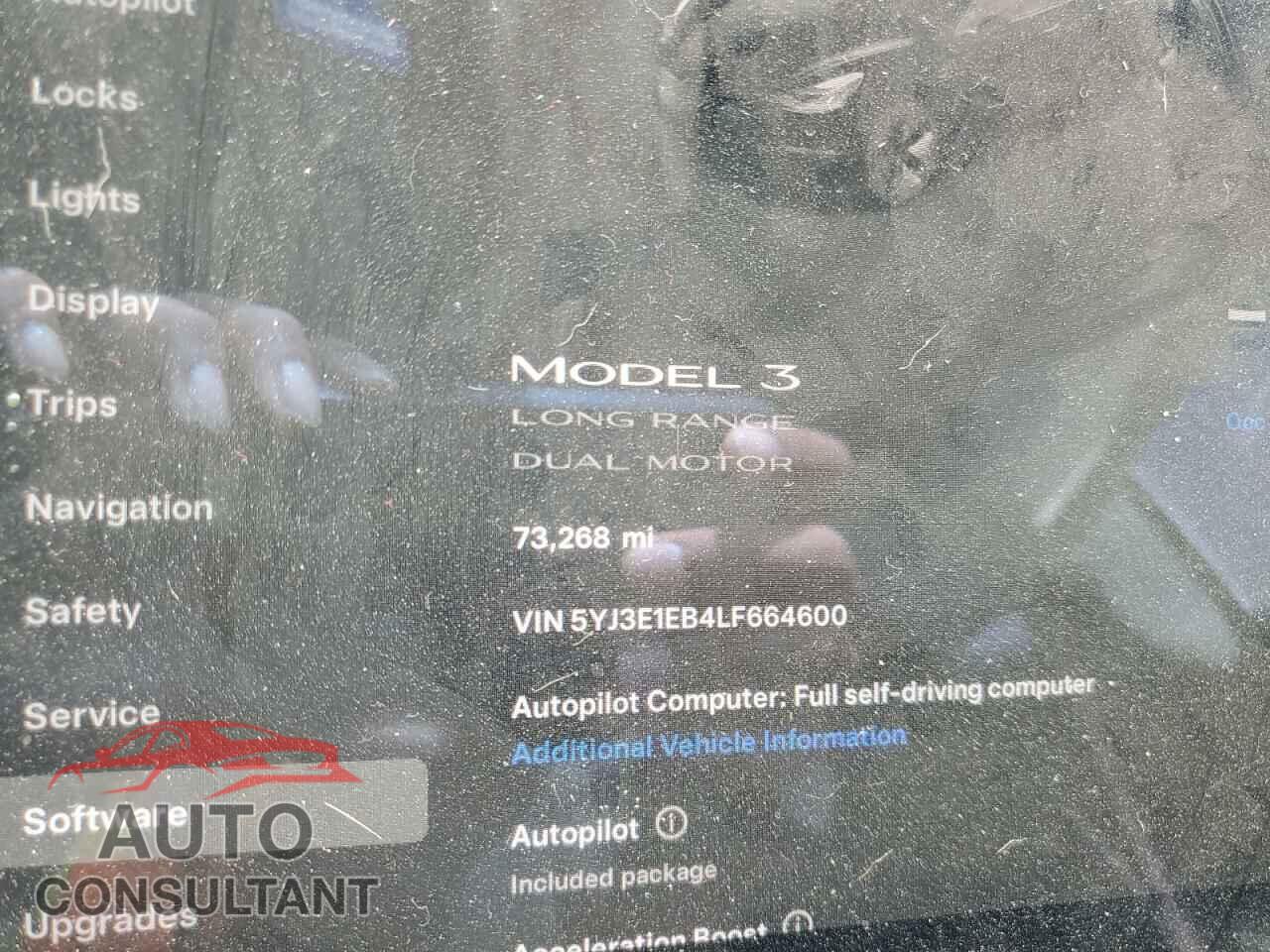 TESLA MODEL 3 2020 - 5YJ3E1EB4LF664600