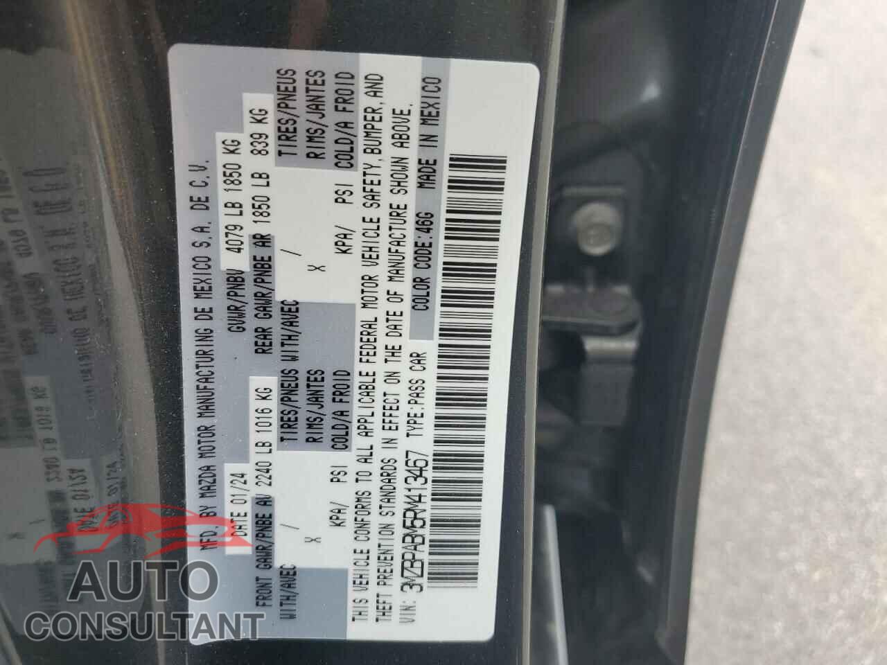 MAZDA 3 SELECT S 2024 - 3MZBPABM5RM413467
