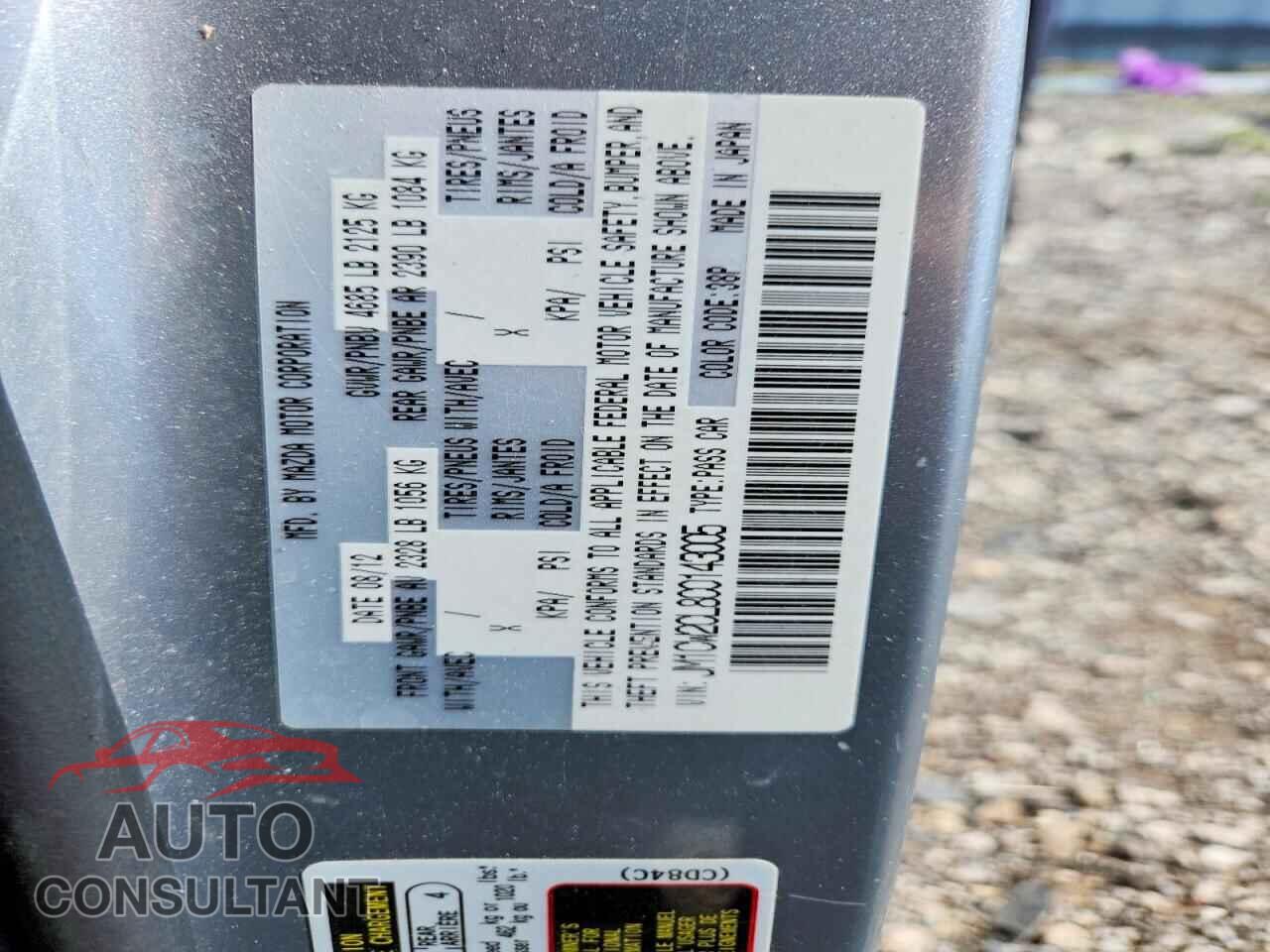 MAZDA 5 2012 - JM1CW2CL8C0143005