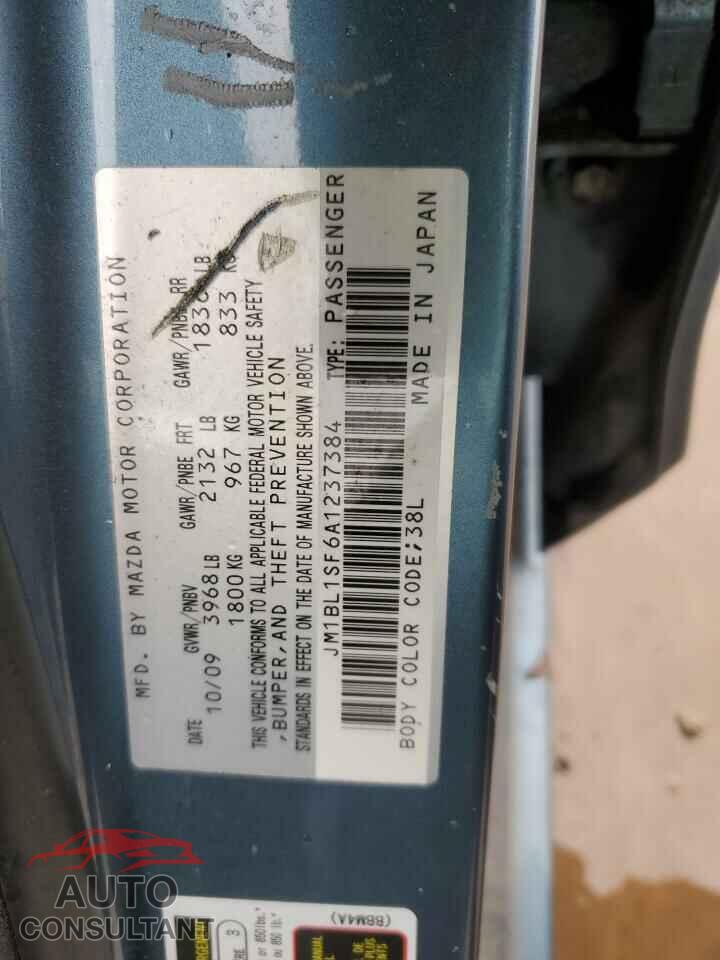 MAZDA 3 2010 - JM1BL1SF6A1237384