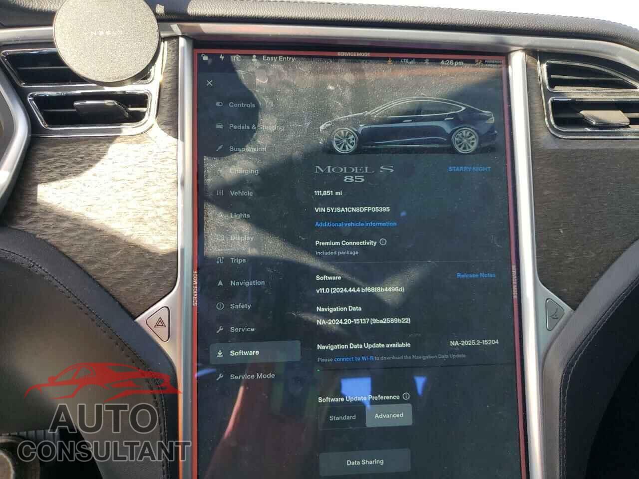 TESLA MODEL S 2013 - 5YJSA1CN8DFP05395