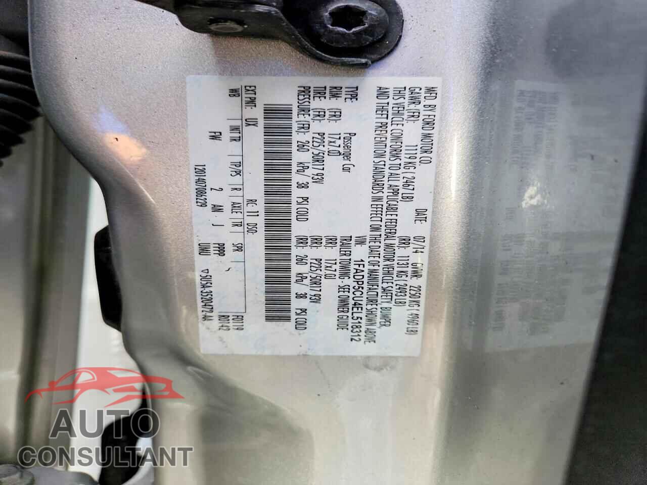 FORD CMAX 2014 - 1FADP5CU4EL518312