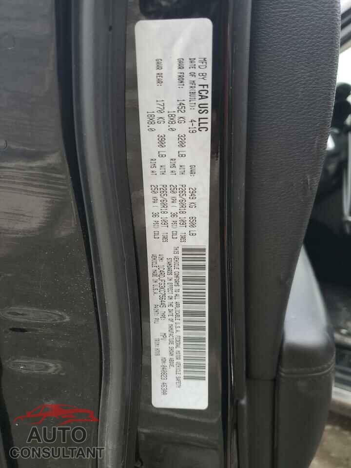 DODGE DURANGO 2019 - 1C4RDJFG3KC756445