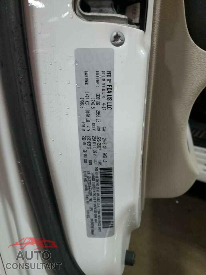 DODGE CARAVAN 2017 - 2C4RDGCG8HR746579