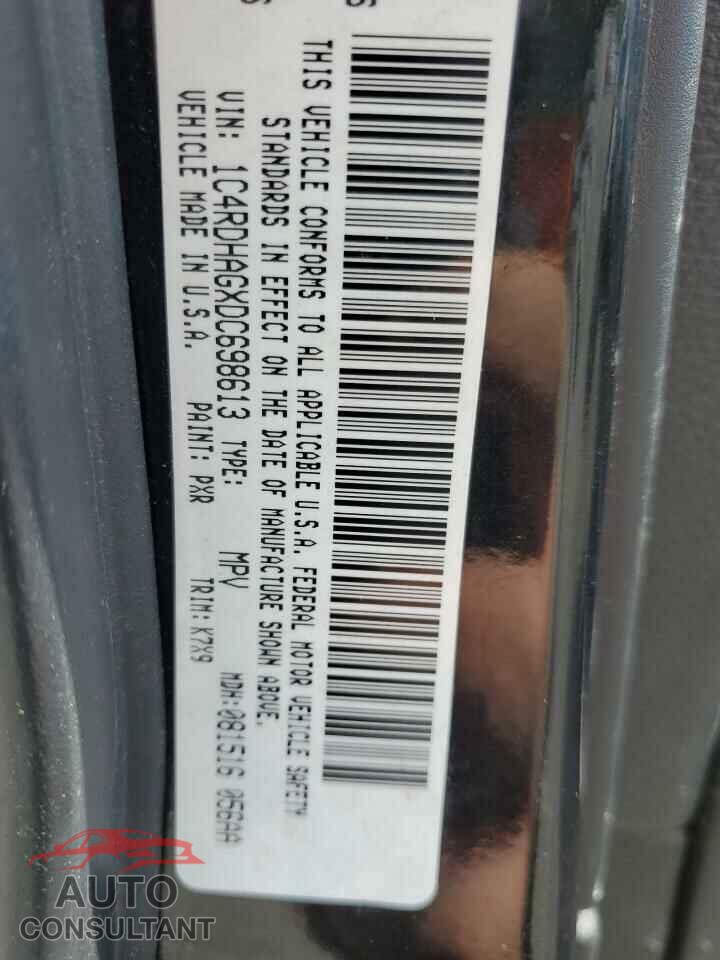 DODGE DURANGO 2013 - 1C4RDHAGXDC698613