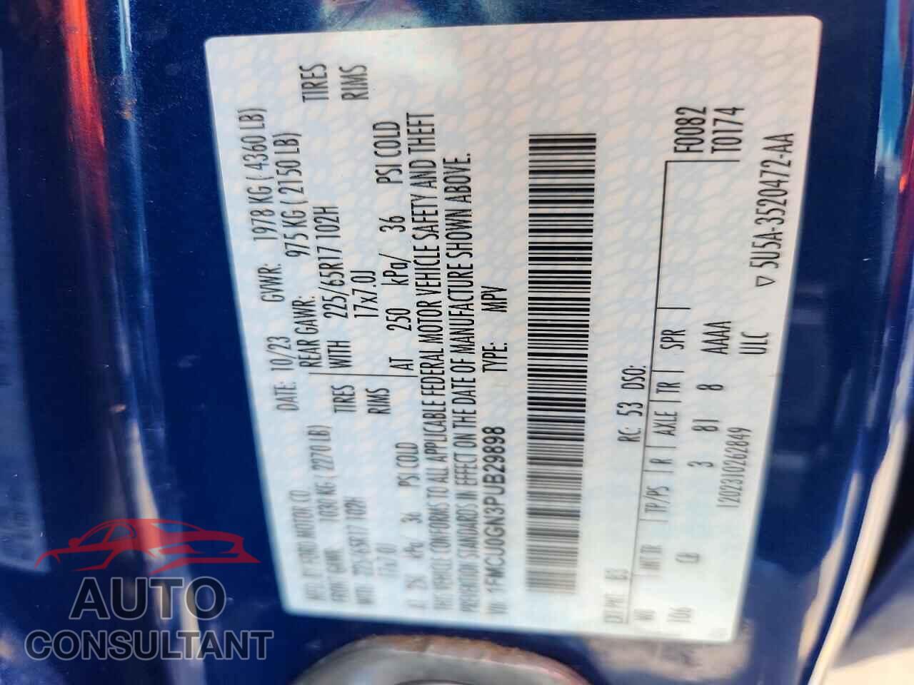 FORD ESCAPE 2023 - 1FMCU0GN3PUB29898