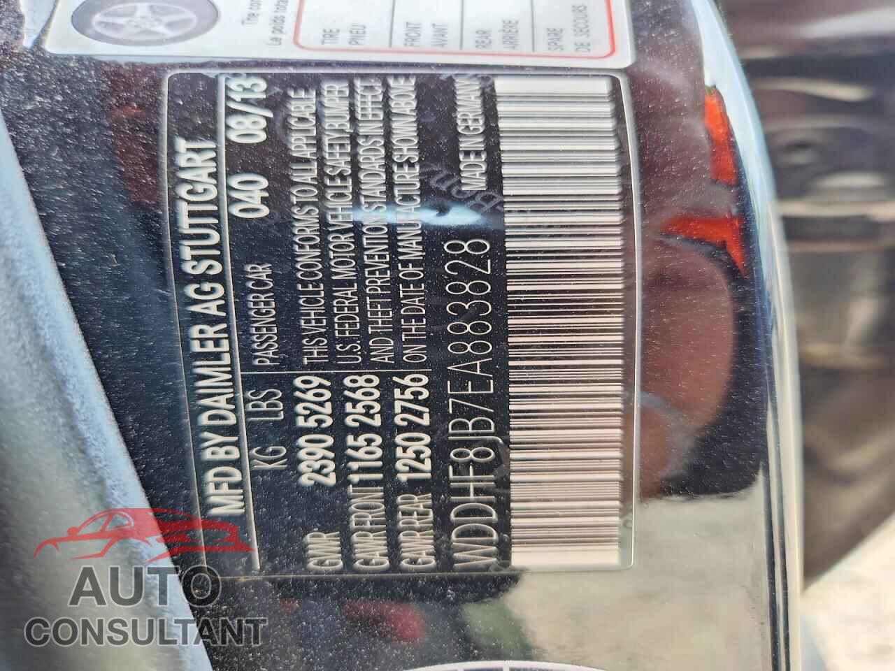 MERCEDES-BENZ E-CLASS 2014 - WDDHF8JB7EA883828