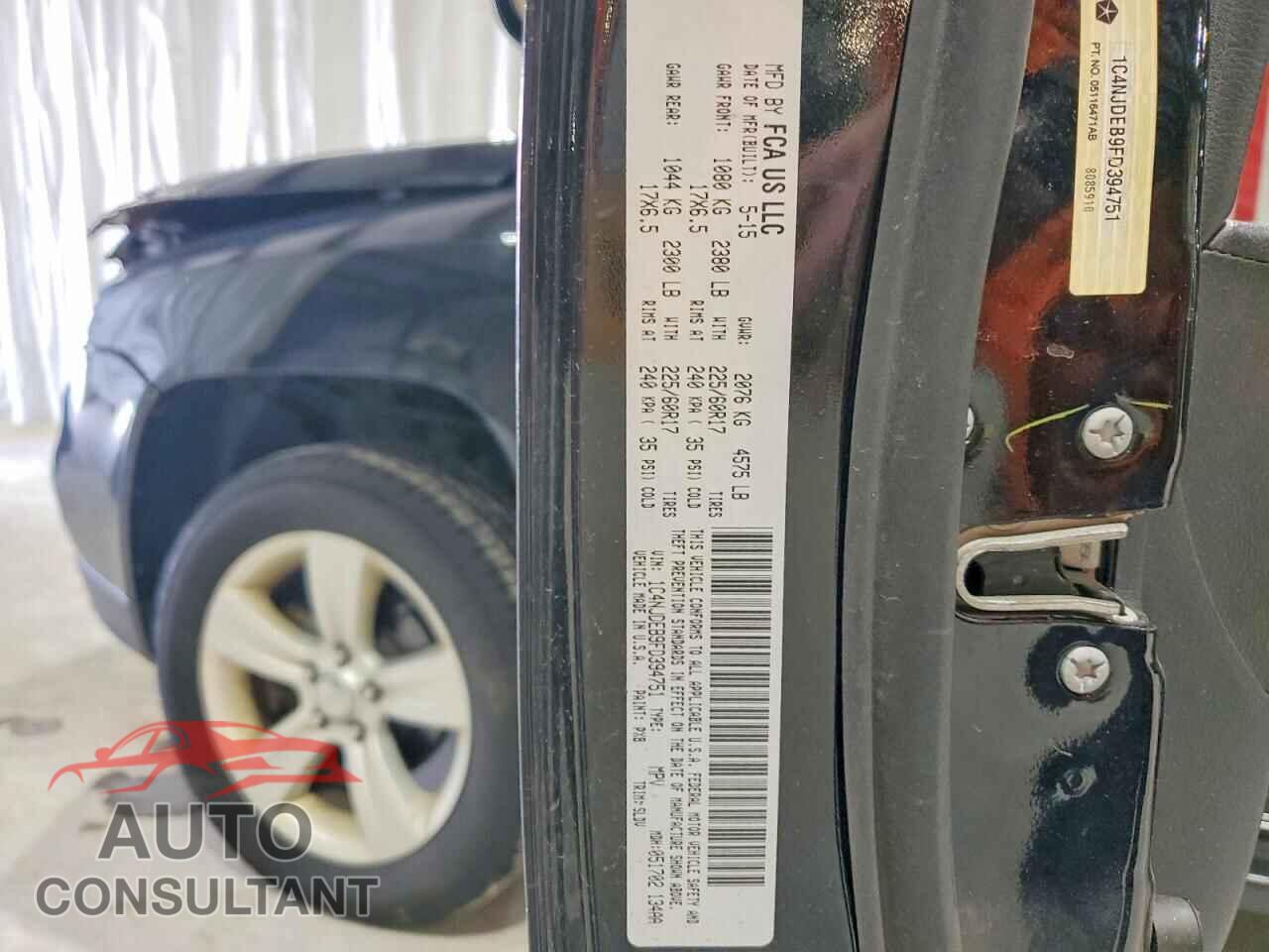 JEEP COMPASS 2015 - 1C4NJDEB9FD394751
