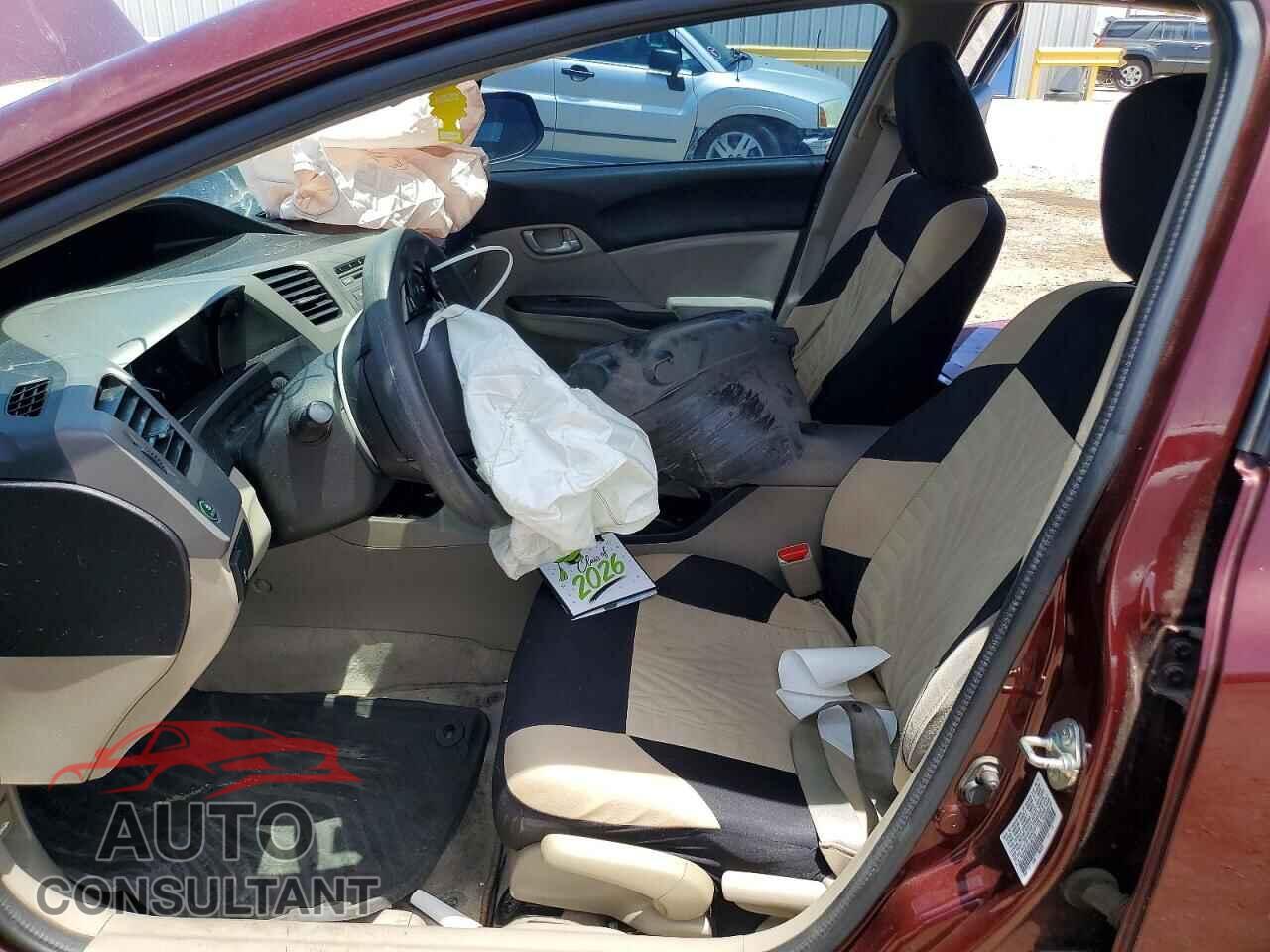 HONDA CIVIC 2012 - 19XFB2F56CE357326