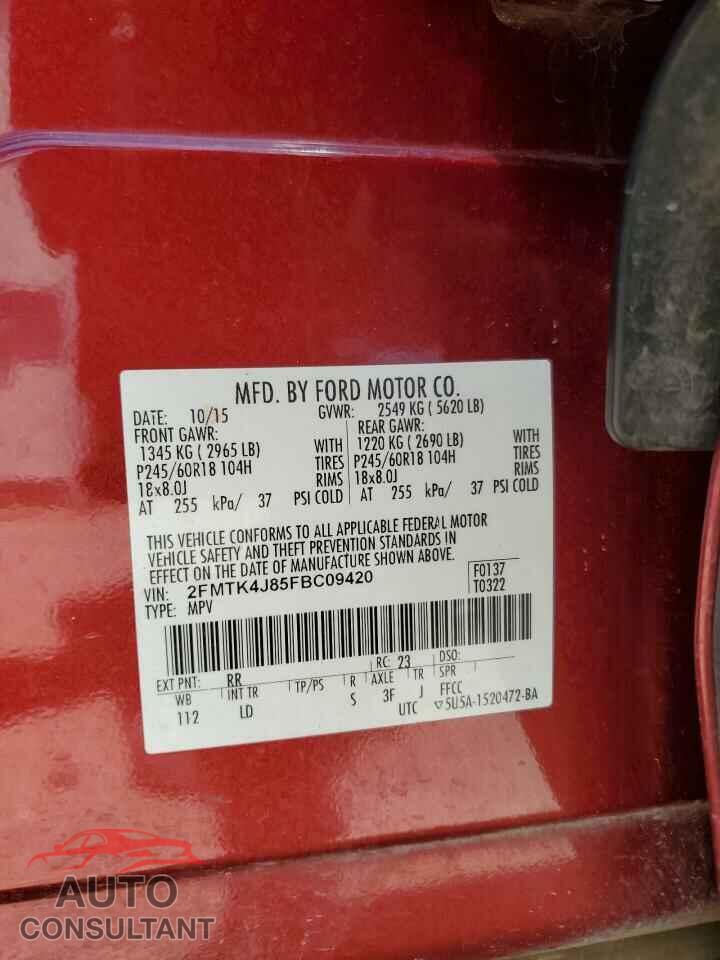 FORD EDGE 2015 - 2FMTK4J85FBC09420