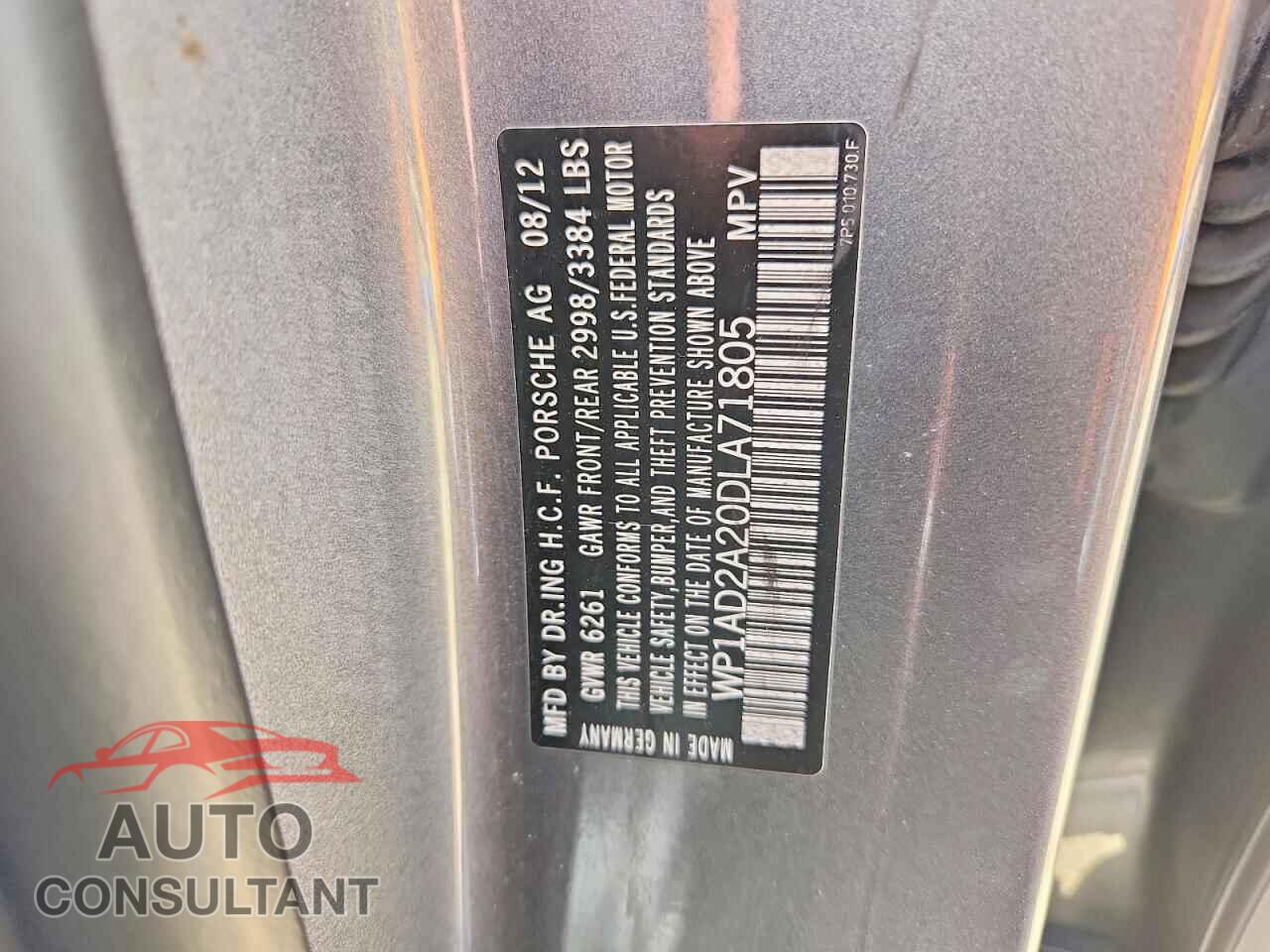 PORSCHE CAYENNE 2013 - WP1AD2A20DLA71805
