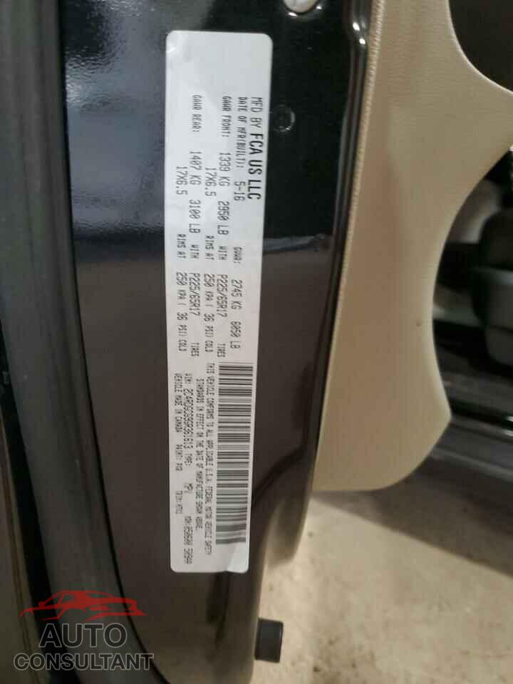 DODGE CARAVAN 2016 - 2C4RDGCG9GR361613