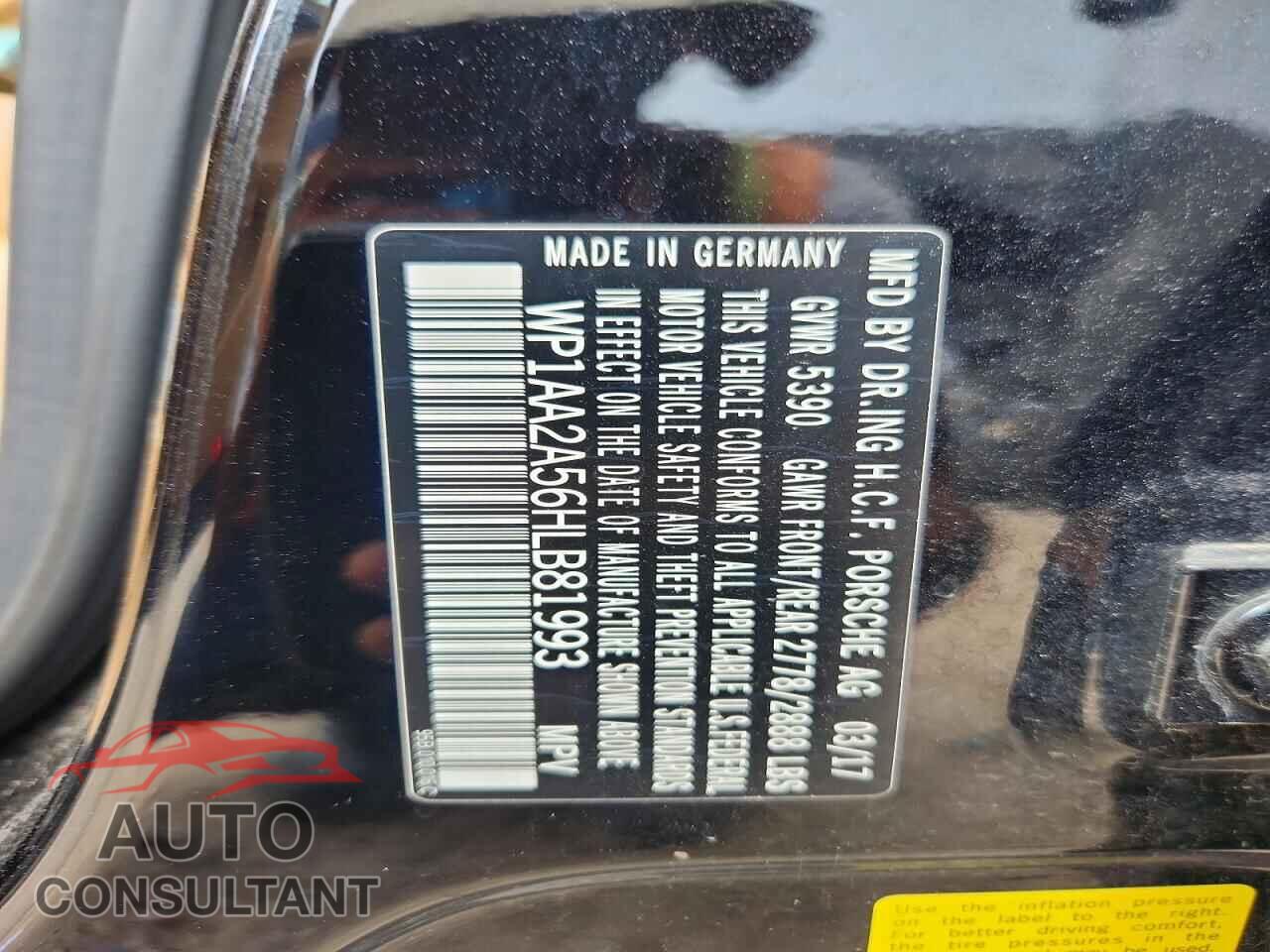 PORSCHE MACAN 2017 - WP1AA2A56HLB81993