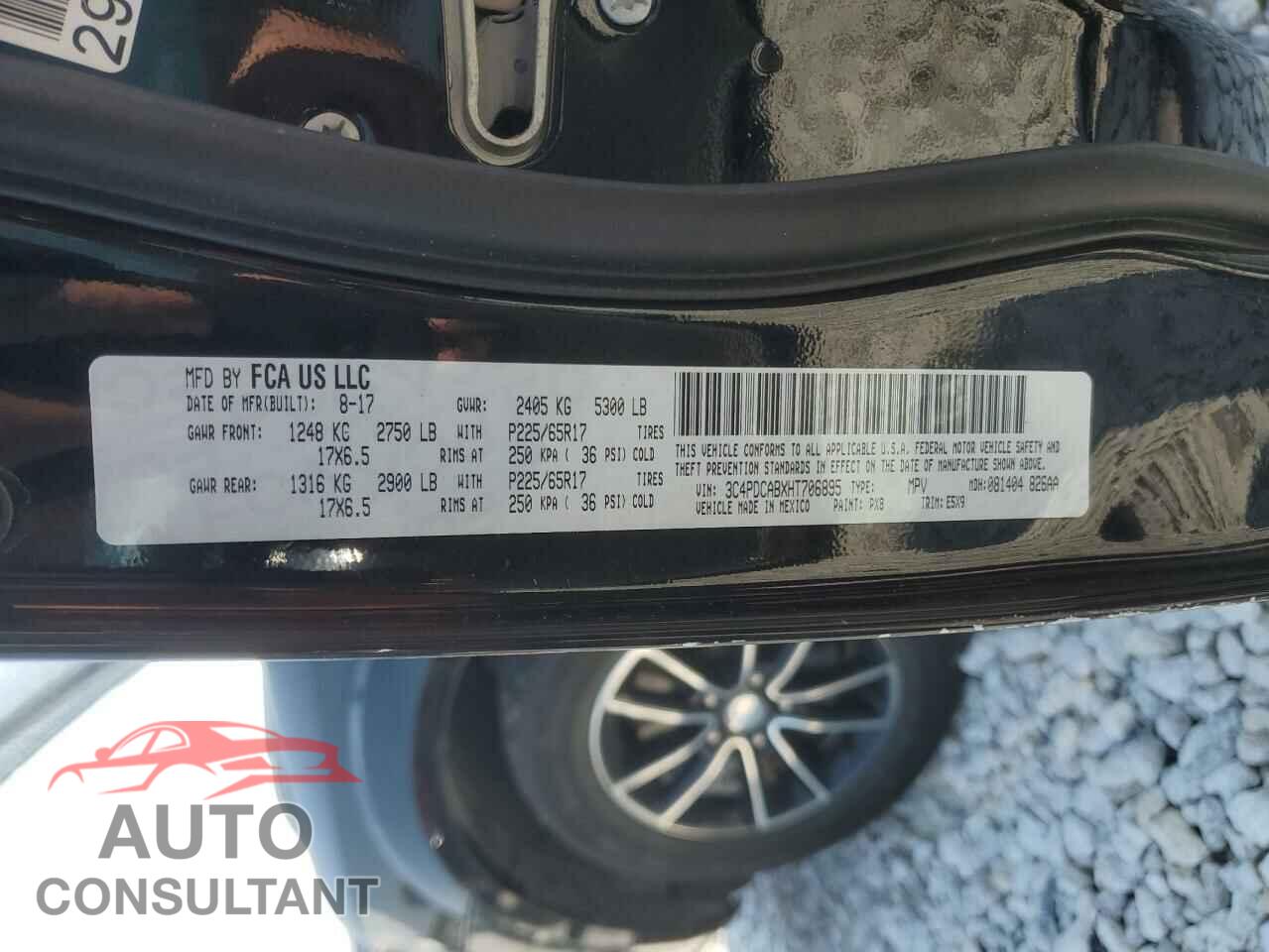 DODGE JOURNEY 2017 - 3C4PDCABXHT706895