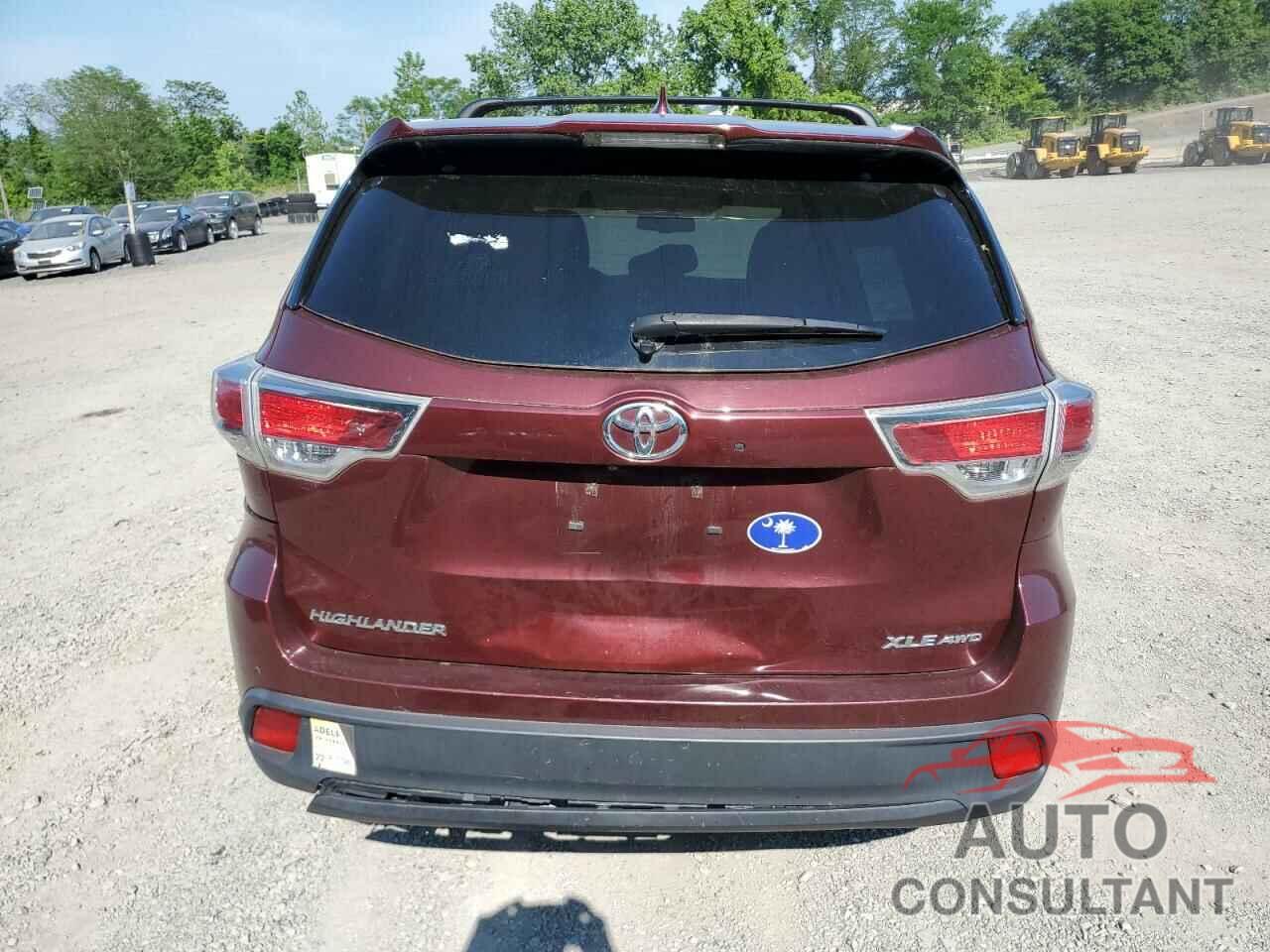 TOYOTA HIGHLANDER 2015 - 5TDJKRFH3FS131803