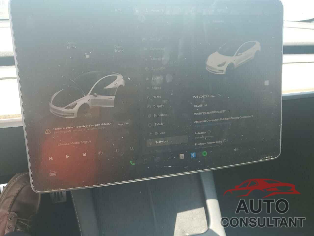 TESLA MODEL 3 2022 - 5YJ3E1EA8NF203832