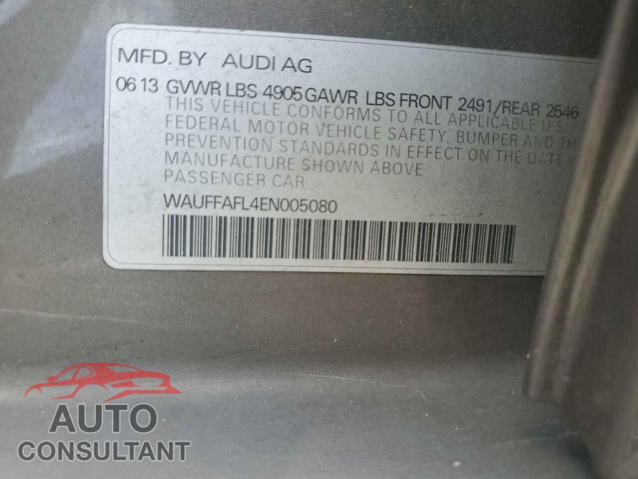 AUDI A4 2014 - WAUFFAFL4EN005080