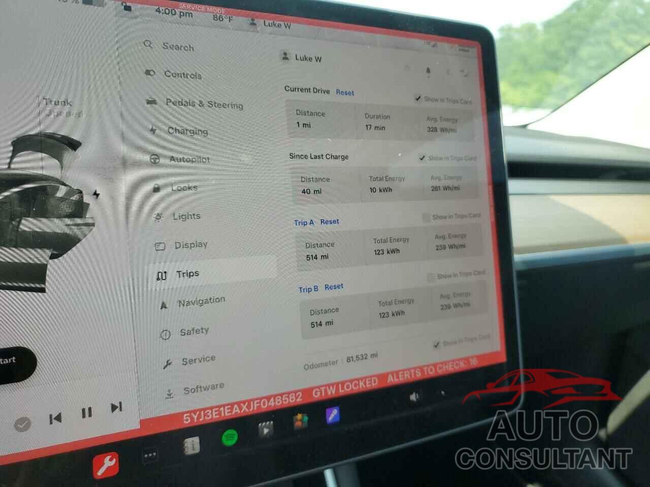 TESLA MODEL 3 2018 - 5YJ3E1EAXJF048582