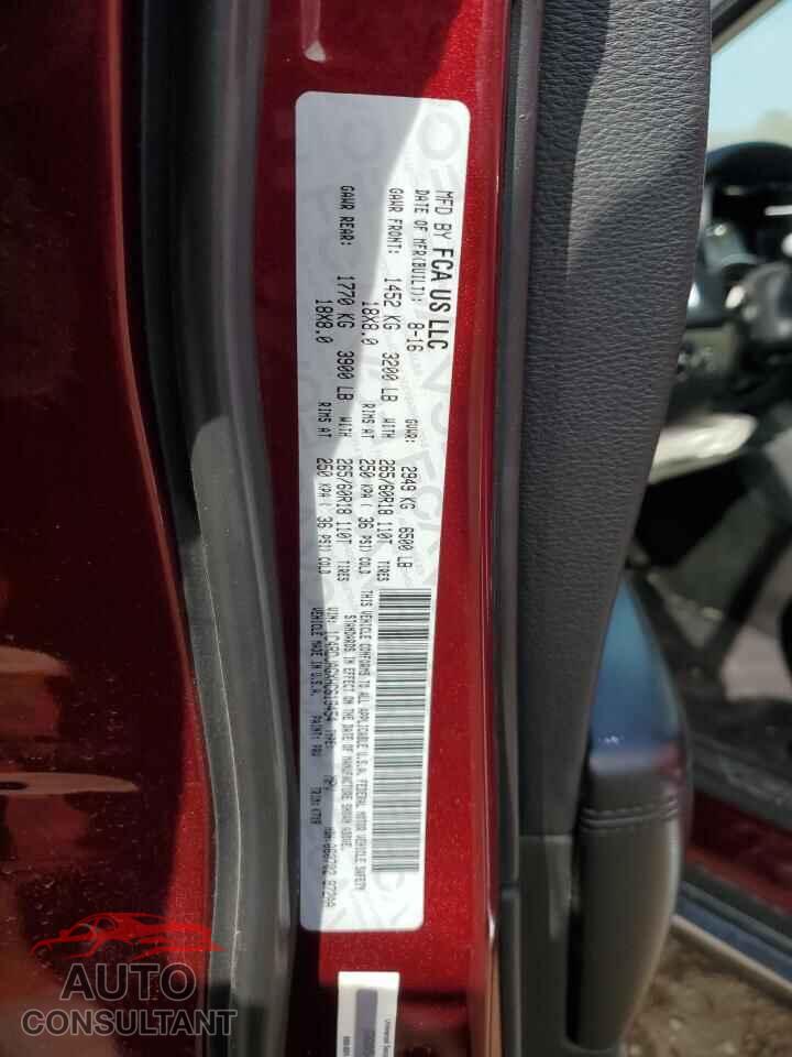 DODGE DURANGO 2017 - 1C4RDJAGXHC619454