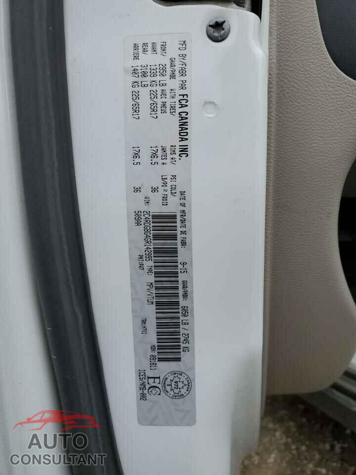 DODGE CARAVAN 2016 - 2C4RDGBG4GR142995