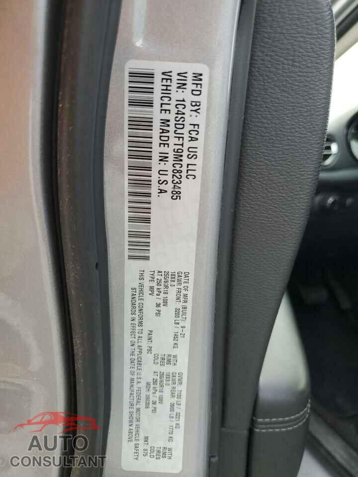 DODGE DURANGO 2021 - 1C4SDJFT9MC823485
