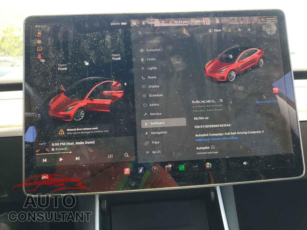 TESLA MODEL 3 2019 - 5YJ3E1EB8KF453544