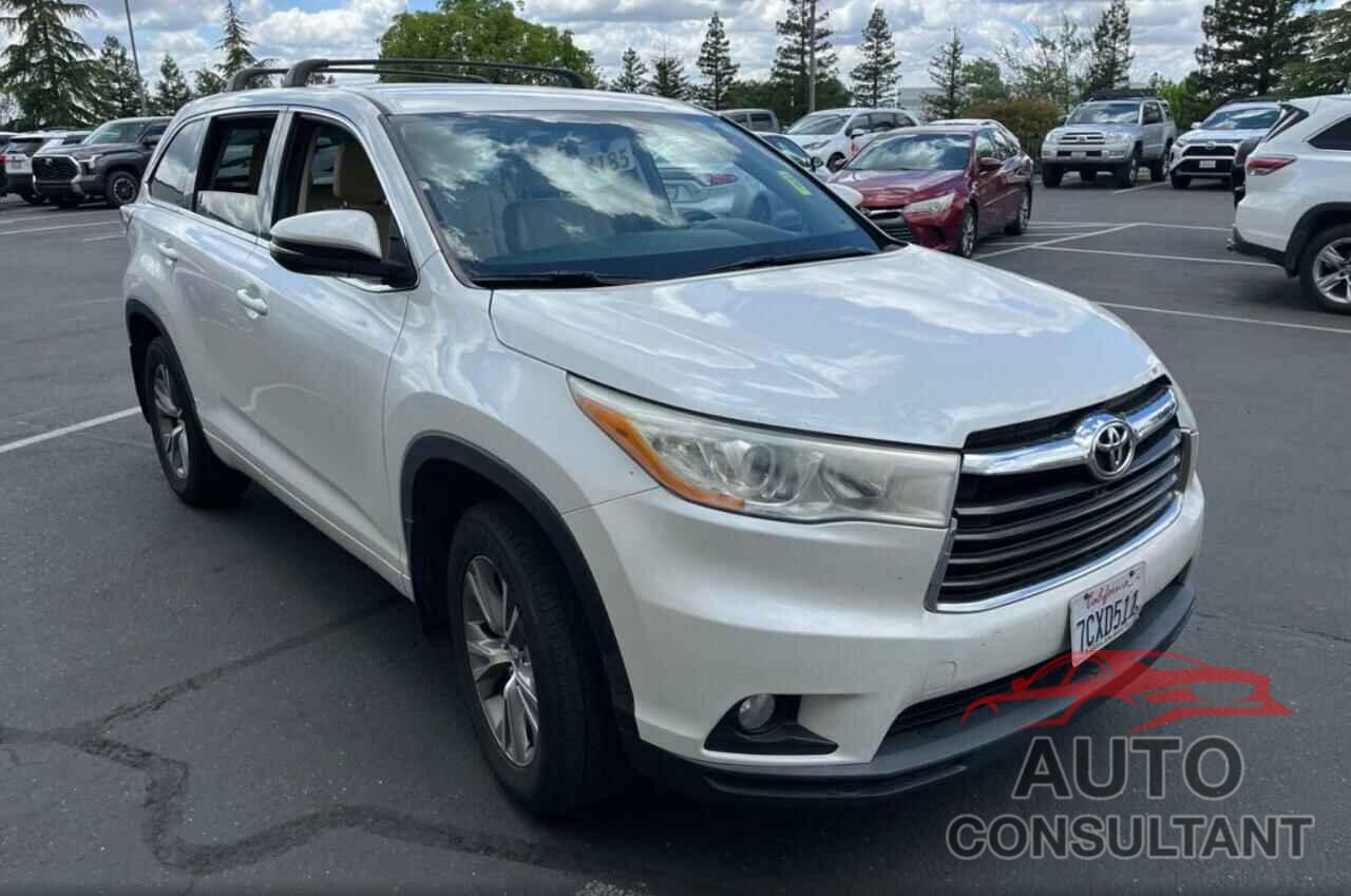 TOYOTA HIGHLANDER 2014 - 5TDBKRFH0ES025733