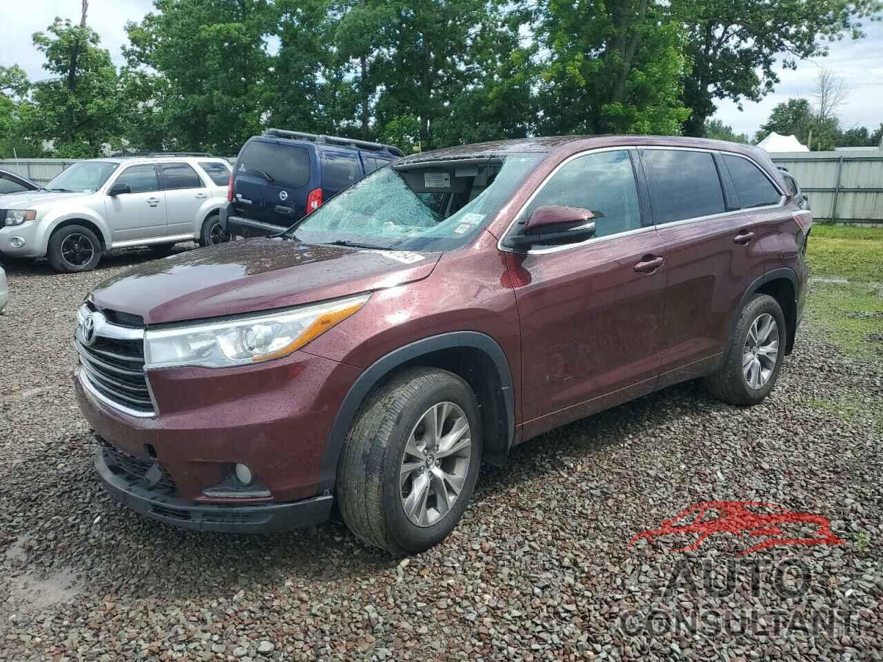 TOYOTA HIGHLANDER 2016 - 5TDBKRFHXGS307915