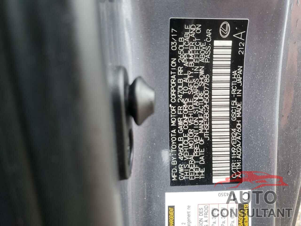 LEXUS RX350 2017 - JTHSE5BC2H5007785