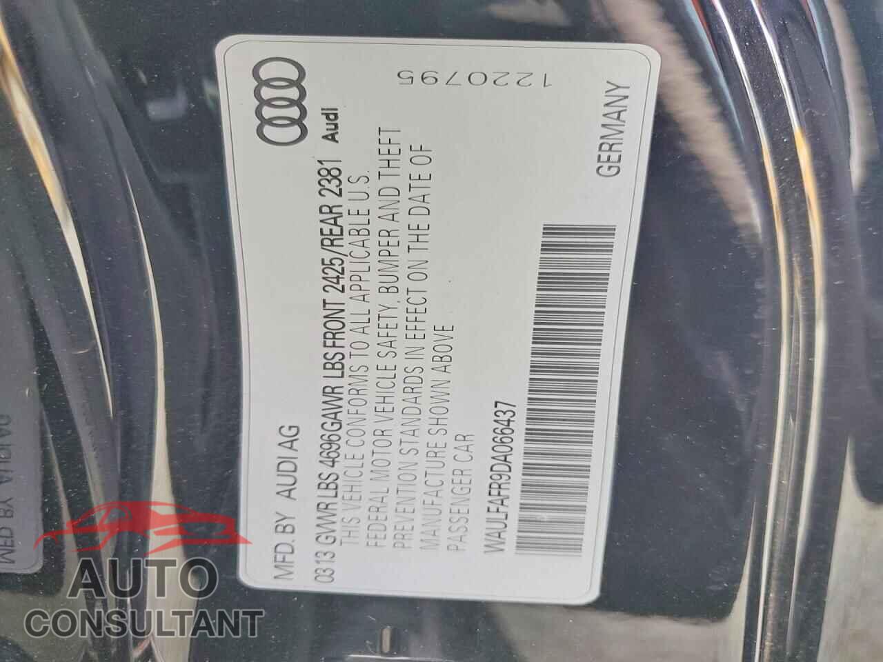 AUDI A5 2013 - WAULFAFR9DA066437
