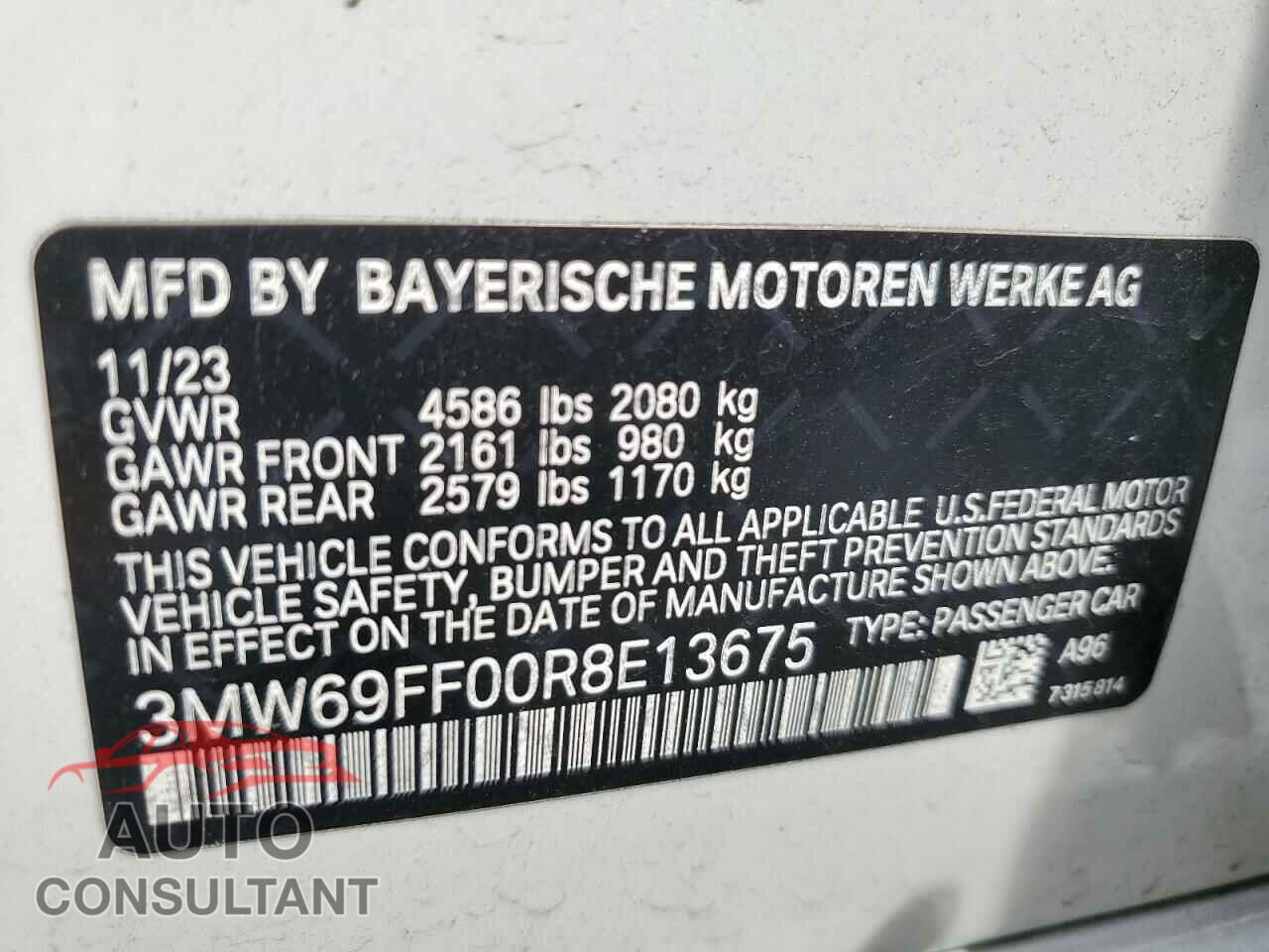 BMW 3 SERIES 2024 - 3MW69FF00R8E13675