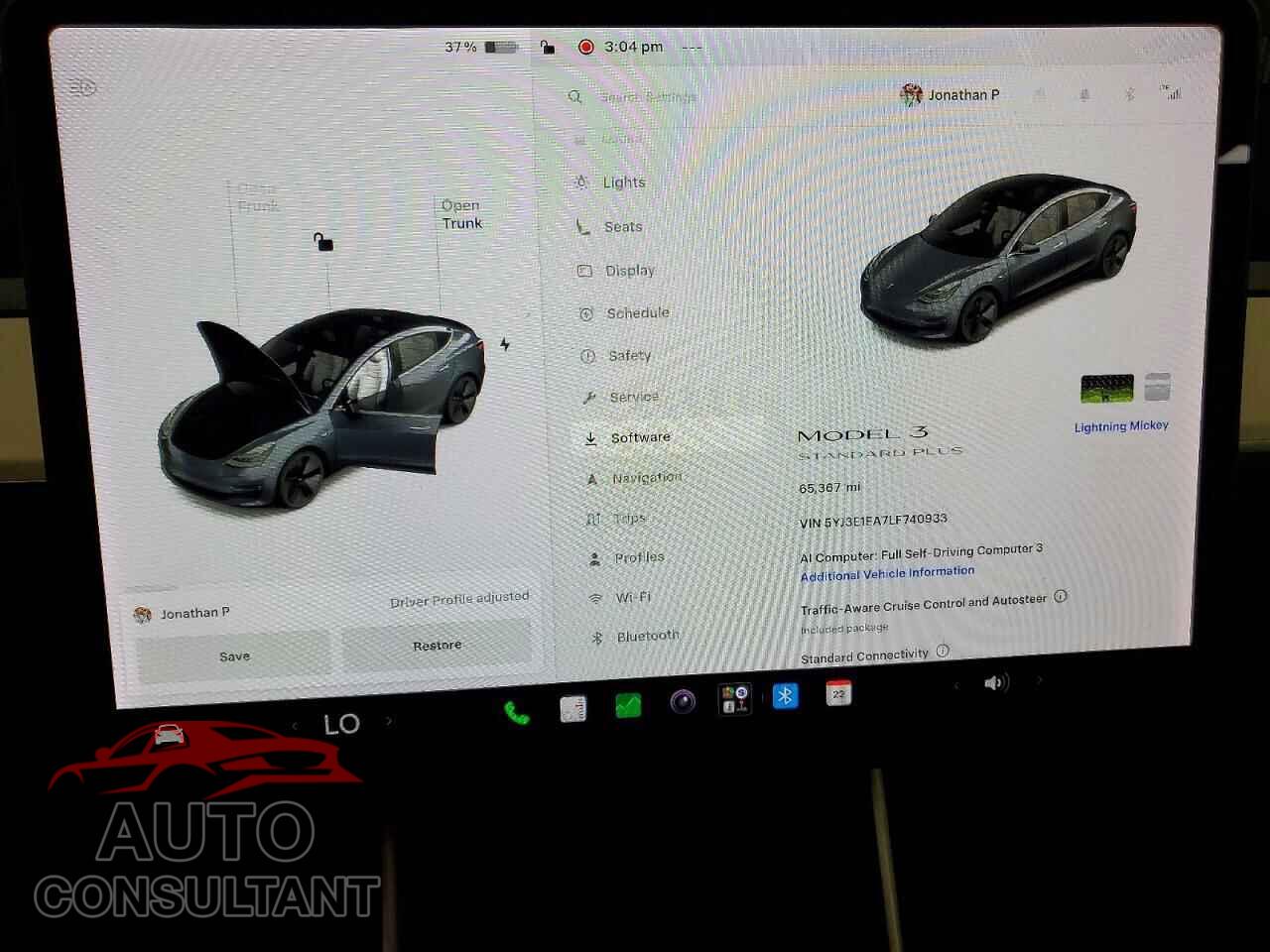 TESLA MODEL 3 2020 - 5YJ3E1EA7LF740933
