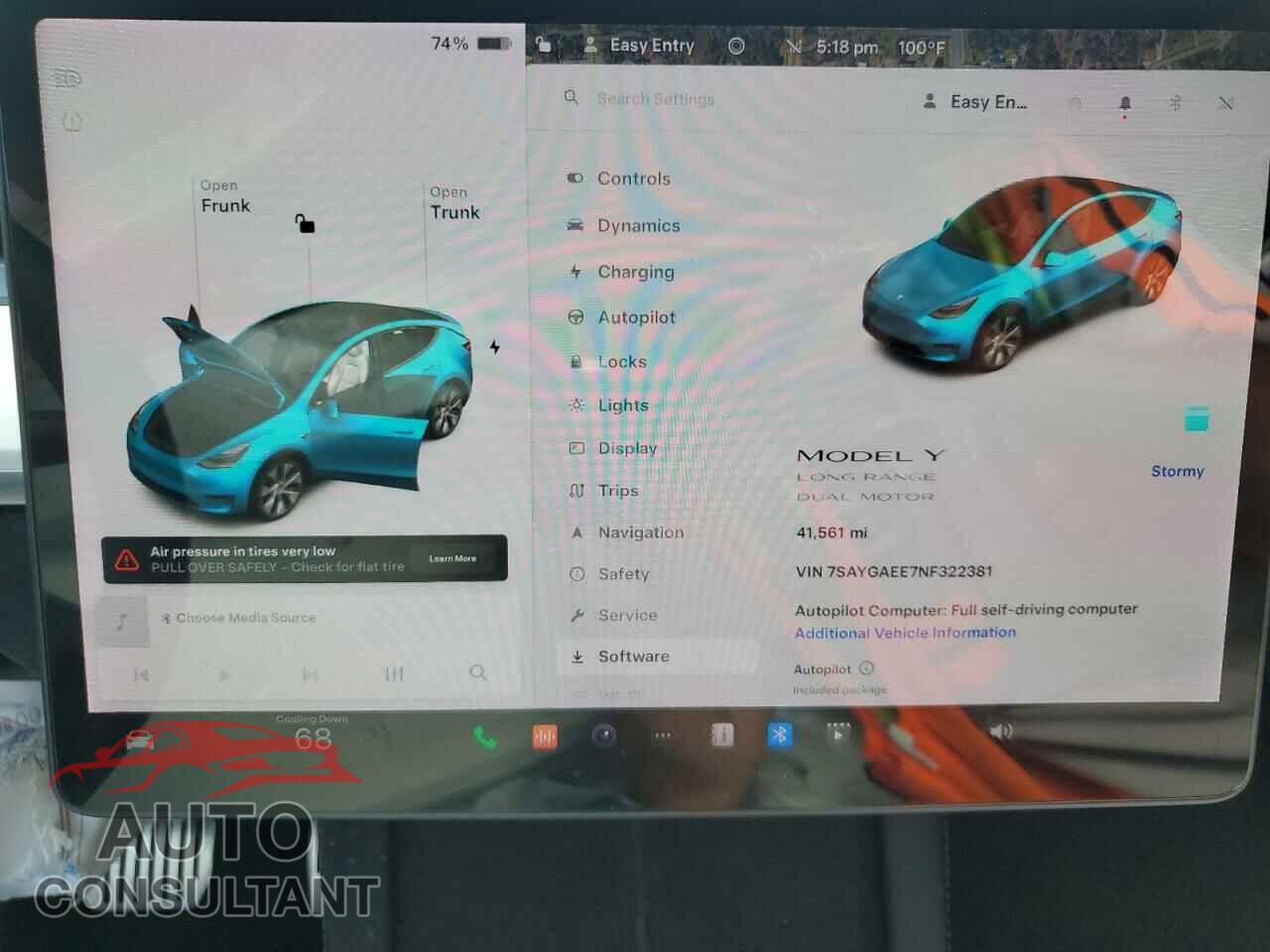 TESLA MODEL Y 2022 - 7SAYGAEE7NF322381