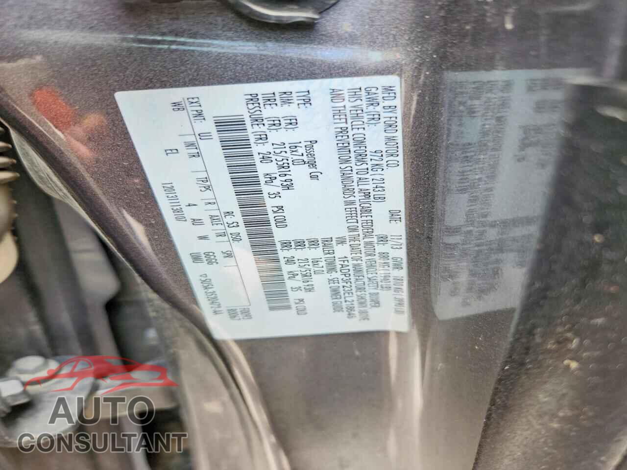 FORD FOCUS 2014 - 1FADP3F23EL218646