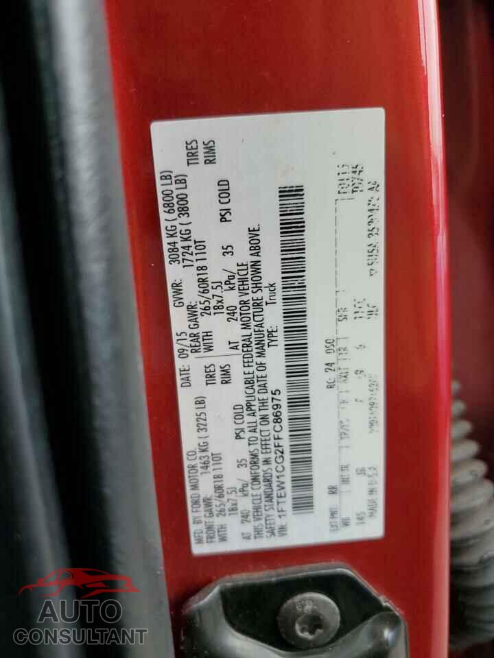 FORD F-150 2015 - 1FTEW1CG2FFC86975