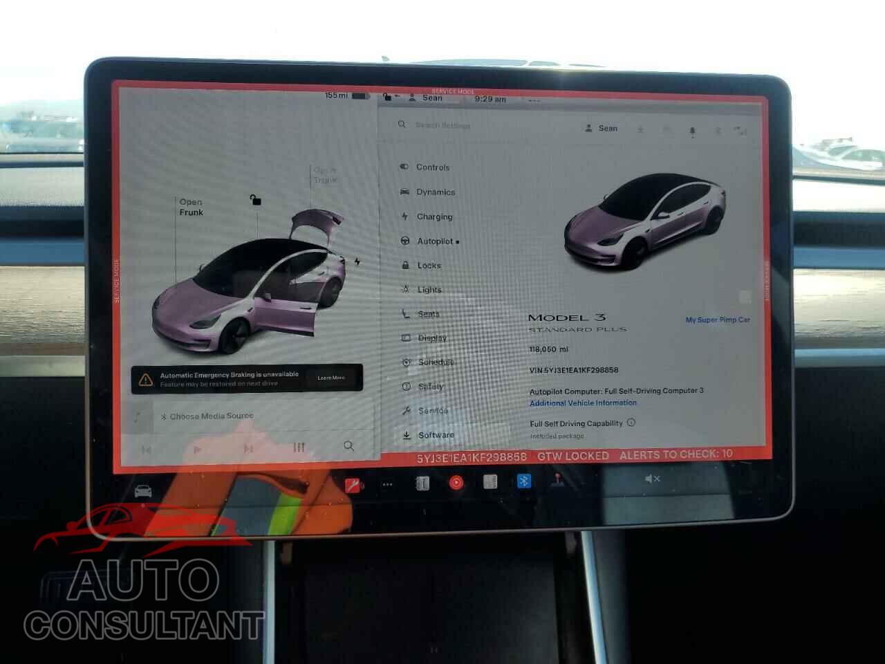 TESLA MODEL 3 2019 - 5YJ3E1EA1KF298858
