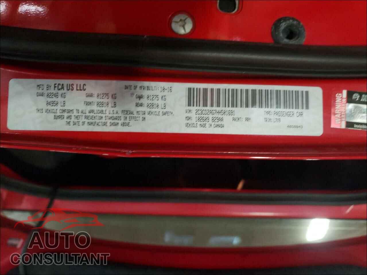 DODGE CHALLENGER 2017 - 2C3CDZAG7HH501691