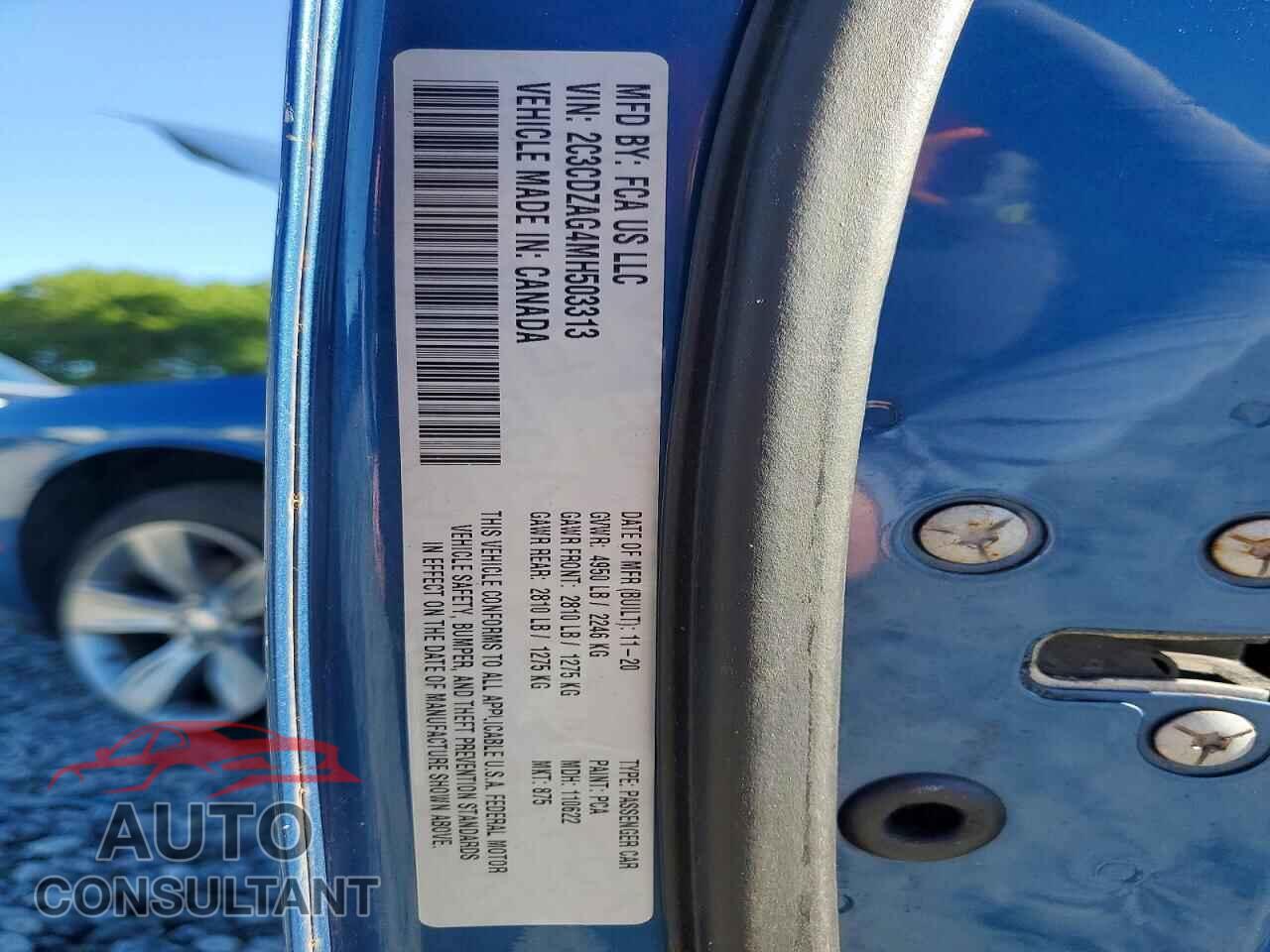 DODGE CHALLENGER 2021 - 2C3CDZAG4MH503313