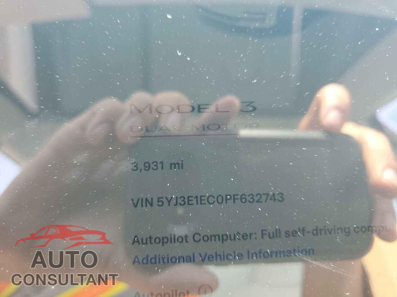 TESLA MODEL 3 2023 - 5YJ3E1EC0PF632743